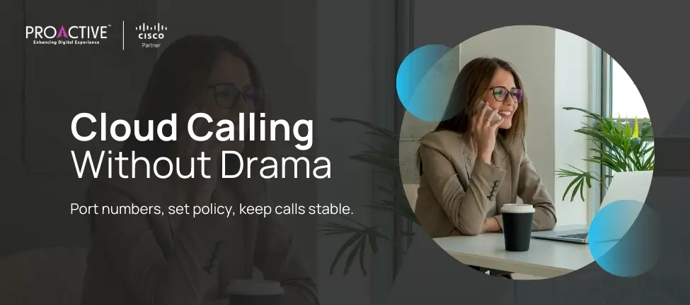 woman using cloud calling service