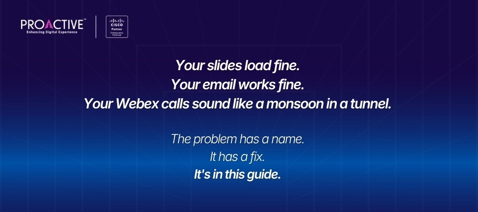 webex call quality issues with poor audio caused by network latency jitter and packet loss