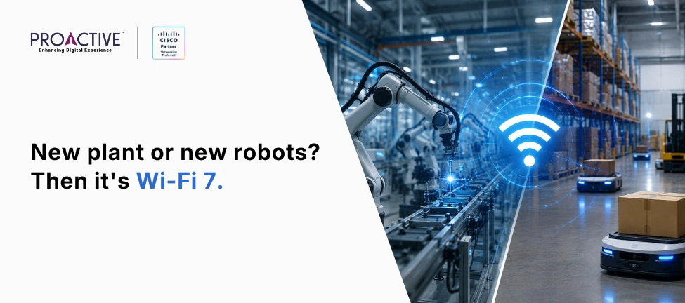 robots and automated production line with wifi symbol