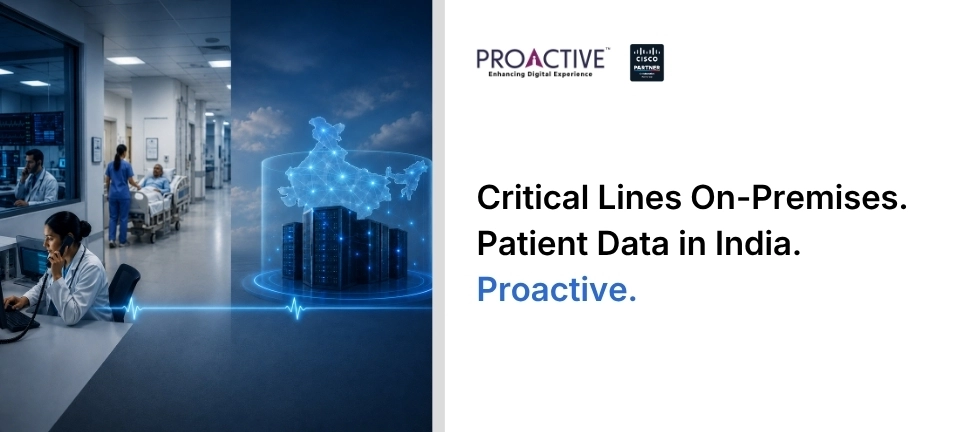 Hybrid cloud calling for a hospital, with nurse-station and emergency lines kept on-premises and patient data stored in India