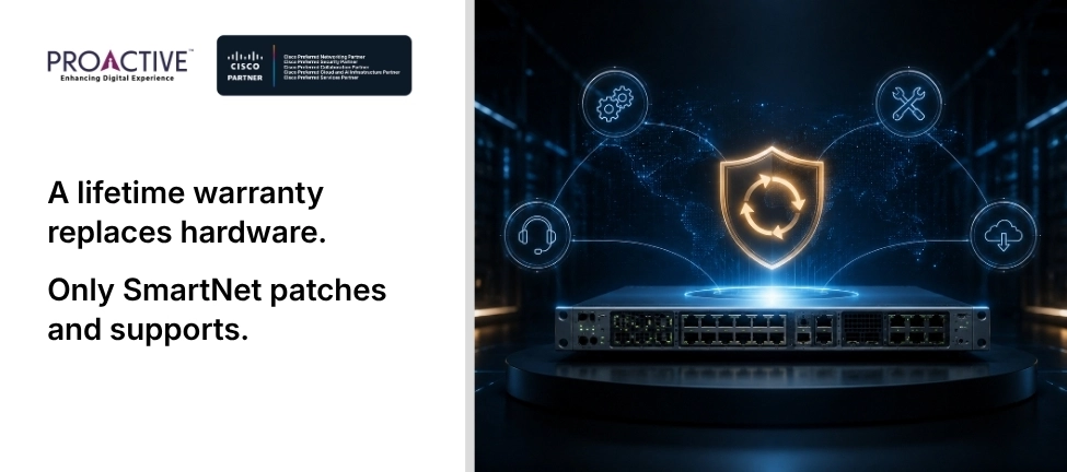 network switch with security and support icons
