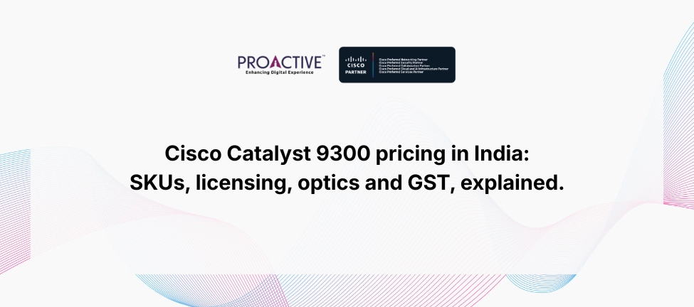 Cisco Catalyst 9300 India pricing and GST